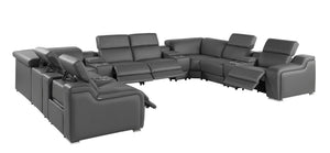 1116 - 12-Piece U-Shaped Sectional Sofa In With 4 Power Recliners & Power Headrests