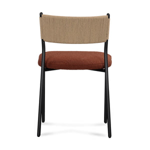 Set of two Celine boucle dining chairs by TOV Furniture with plush fabric upholstery and modern design.