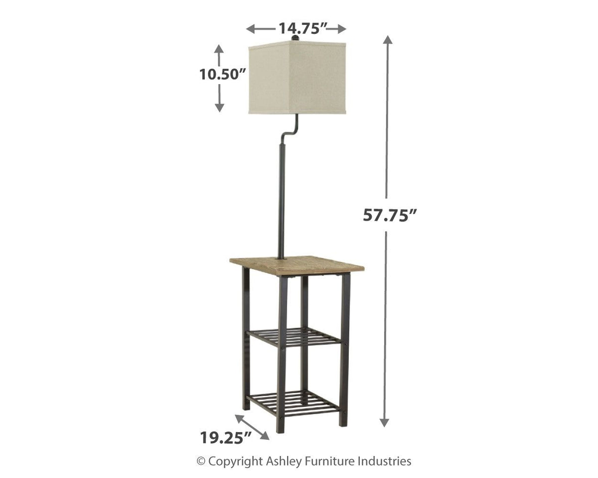 Shianne - Metal Tray Lamp - Black - R&R Furniture Gallery (Fountain Valley, CA)
