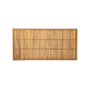 Outdoor Dining Table With Slatted Top, Ideal For Patio - Natural