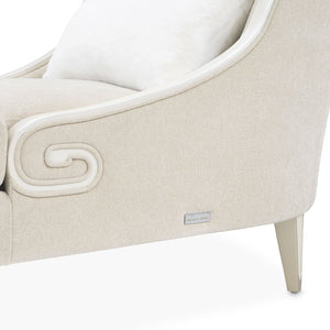La Marisia - Chenille Chaise - Tranquil / Light Champagne - R&R Furniture Gallery (Fountain Valley, CA)