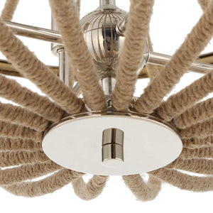 Lovelock - 4 Light Rope Empire Chandelier - Light Brown