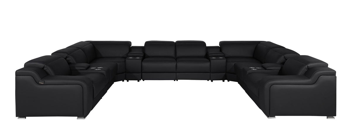 1116 - 12-Piece U-Shaped Sectional Sofa In With 4 Power Recliners & Power Headrests