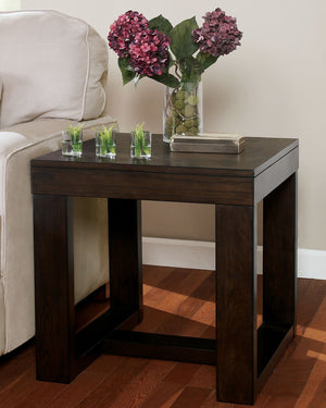 Watson - Square End Table - Dark Brown - R&R Furniture Gallery (Fountain Valley, CA)