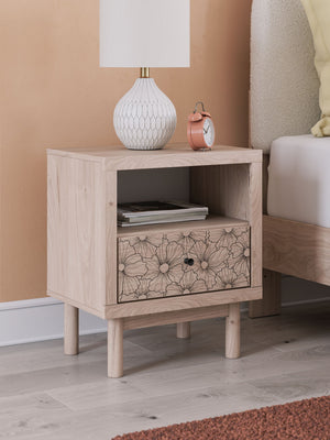 Arloster - One Drawer Night Stand - Tan - R&R Furniture Gallery (Fountain Valley, CA)