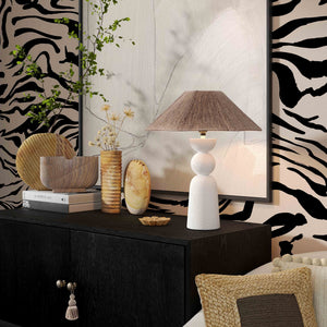 Shabby - Table Lamp - Natural / White - R&R Furniture Gallery (Fountain Valley, CA)