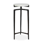 Tobias - Marble Slab Drink Table - Bronze / White