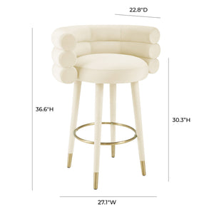 Betty - Velvet Barstool - R&R Furniture Gallery (Fountain Valley, CA)