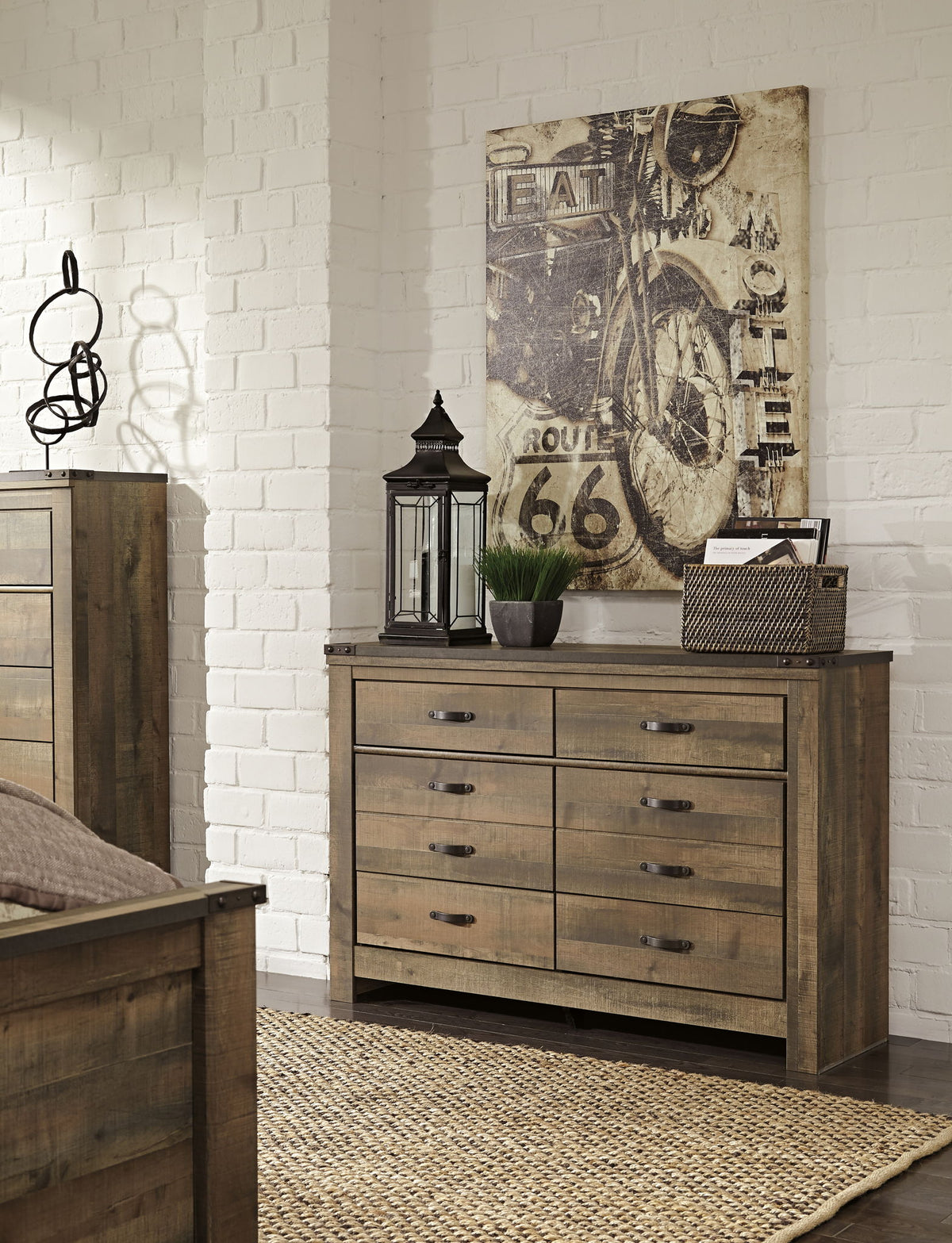 Trinell - Six Drawer Dresser - 61.34" x 15.98" x 42.99" - Brown Dark - R&R Furniture Gallery (Fountain Valley, CA)