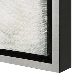 Solstice 1 - Framed Canvas - Black / Blue / Gray