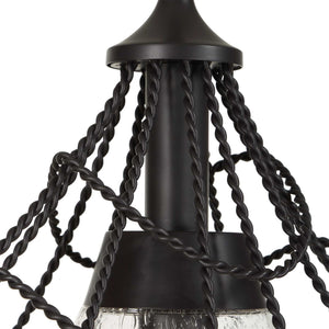 Whirlwind - 1 Light Indoor-Outdoor Pendant - Dark Bronze