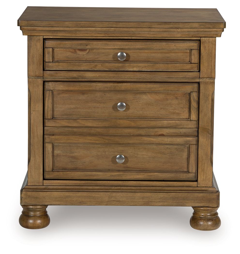 Feddinger - Two Drawer Night Stand - Medium Brown - R&R Furniture Gallery (Fountain Valley, CA)