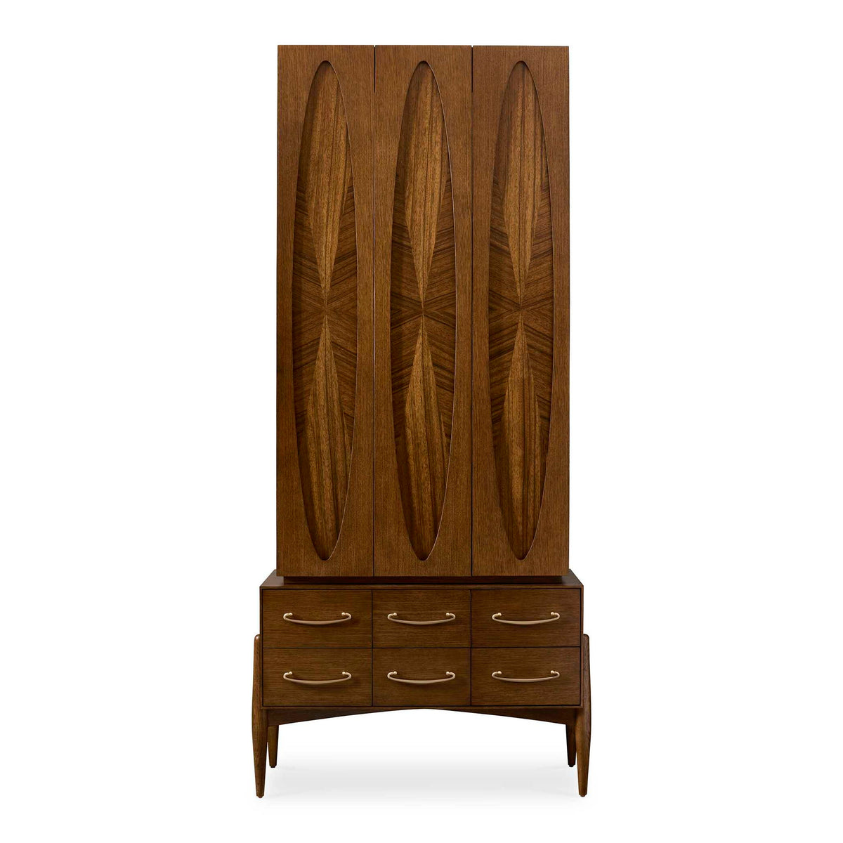 Tiger Eye - Tall Cabinet - Woodtone / Brass