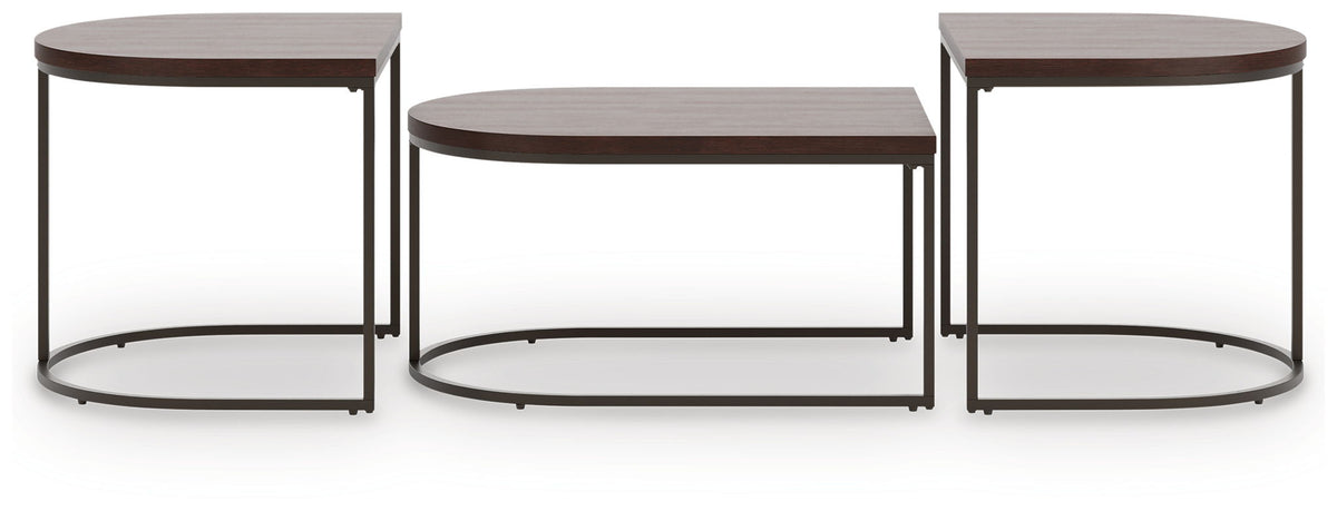 Vanmore - Occasional Table Set (Set of 3) - Dark Brown - R&R Furniture Gallery (Fountain Valley, CA)