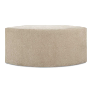 Khai - Rounded Plush Dining Bench - Brown