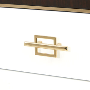 Belmont Place - 5-Drawer Chest - White / Dark Brown - R&R Furniture Gallery (Fountain Valley, CA)