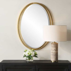 Rhodes - Gold Oval Mirror