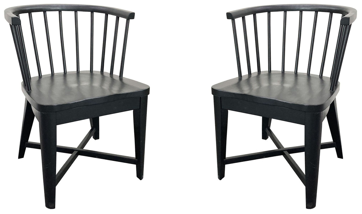 Americana Modern Dining - Dining Barrel Chair (Set of 2) - Black - R&R Furniture Gallery (Fountain Valley, CA)