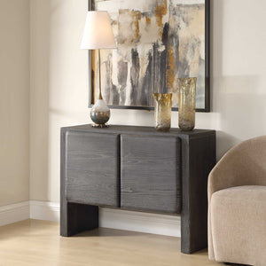 Bierk - 2 Door Cabinet - Dark Stain