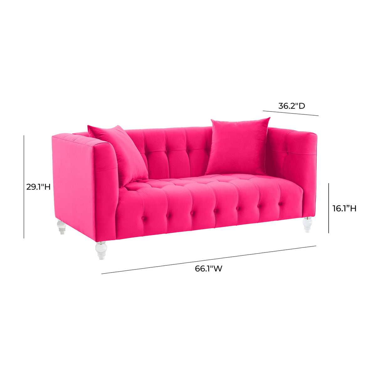 Bea - Velvet Loveseat - R&R Furniture Gallery (Fountain Valley, CA)