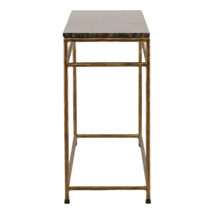 Anselmo - Console Table - Brown And Green And Antique Brass