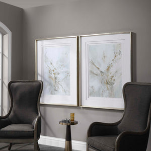 Uttermost Ethos framed abstract print artwork with gold border, modern decorative wall art for contemporary interior design.