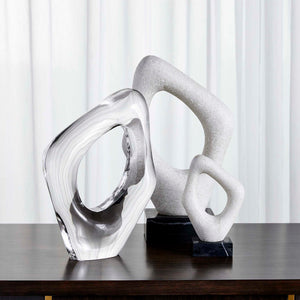 Stone Cavern - Sculptures (Set of 2) - Black / White