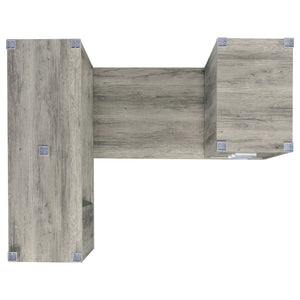 Tona - L-Shape Computer Desk With 3 Drawers And 5 Shelves