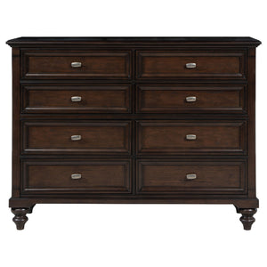 Berwick - 8 Drawer Dresser Cabinet With Felt Lined Drawers - Dark Oak