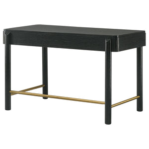 Anser - 2 Drawer Vanity Desk Makeup Table Rounded Design - Black