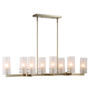 Mistie - 8 Light Linear Chandelier - Bronze