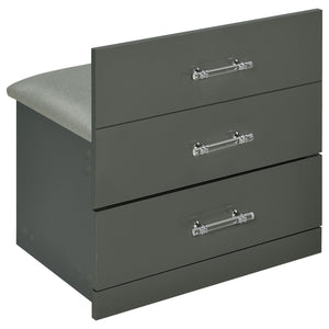 Ayuba - 3 Drawer Makeup Vanity Table With Mirror And Stool