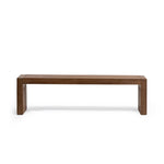 Classic Home Glendale 64-inch dining bench in toasted chestnut wood with a sturdy, sleek design for kitchen or dining room.