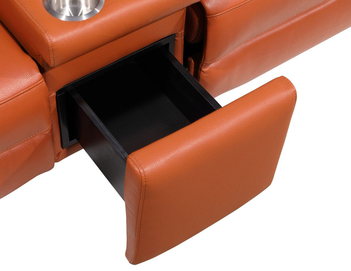 1246 - 10-Piece U-Shaped Modular Power Reclining Sectional With 4 Power Recliners And Power Headrests