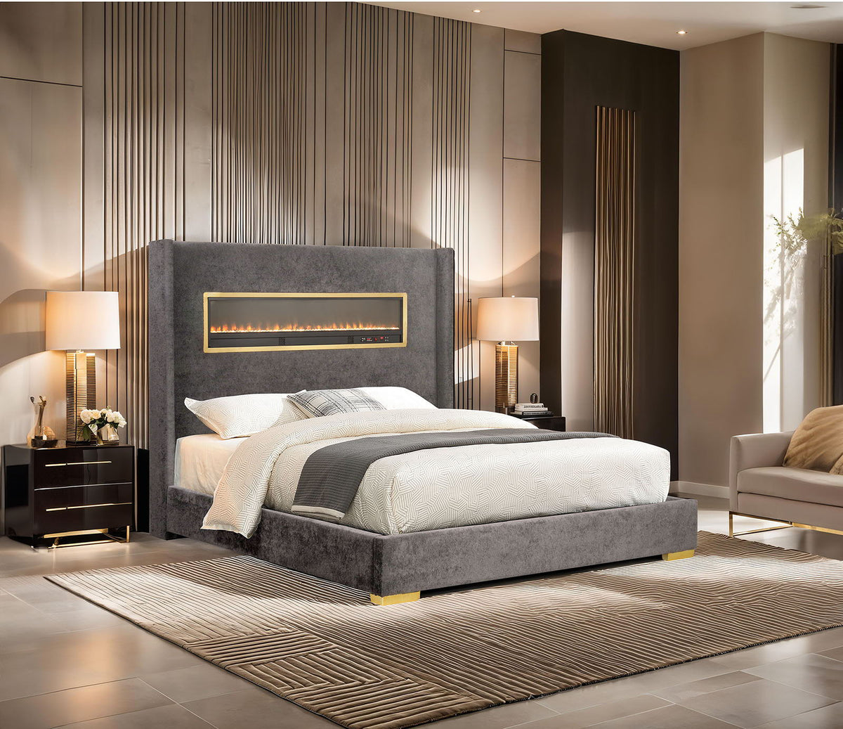 Danvers - E.King Bed, Gray