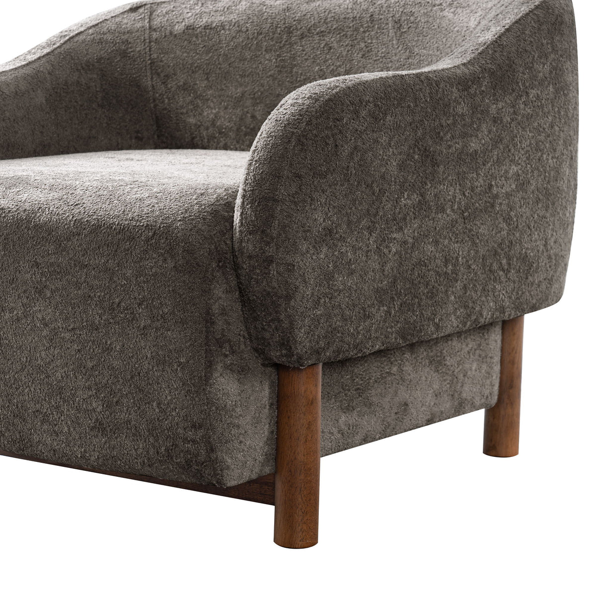 Modern Accent Chair With Recessed Arms And Tight Back
