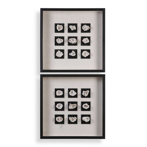 Uttermost black linen shadow box wall decor featuring a geode design, perfect for modern interior accents.