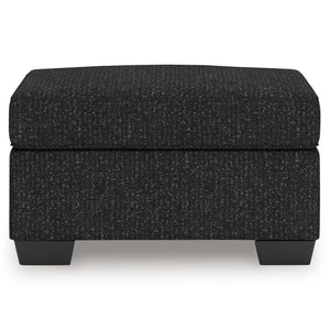 Jasmine Peaks - Ottoman - Coal - R&R Furniture Gallery (Fountain Valley, CA)