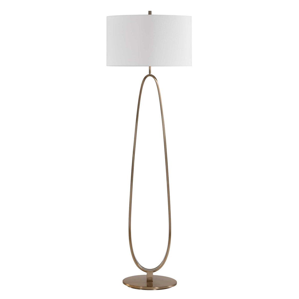 Tordin - Geometric Floor Lamp - Brass / Gold