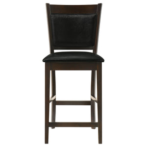 Upholstered Counter Height Stools (Set of 2) - Black / Espresso