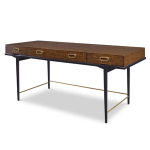 Glide - Desk - Gold / Woodtone