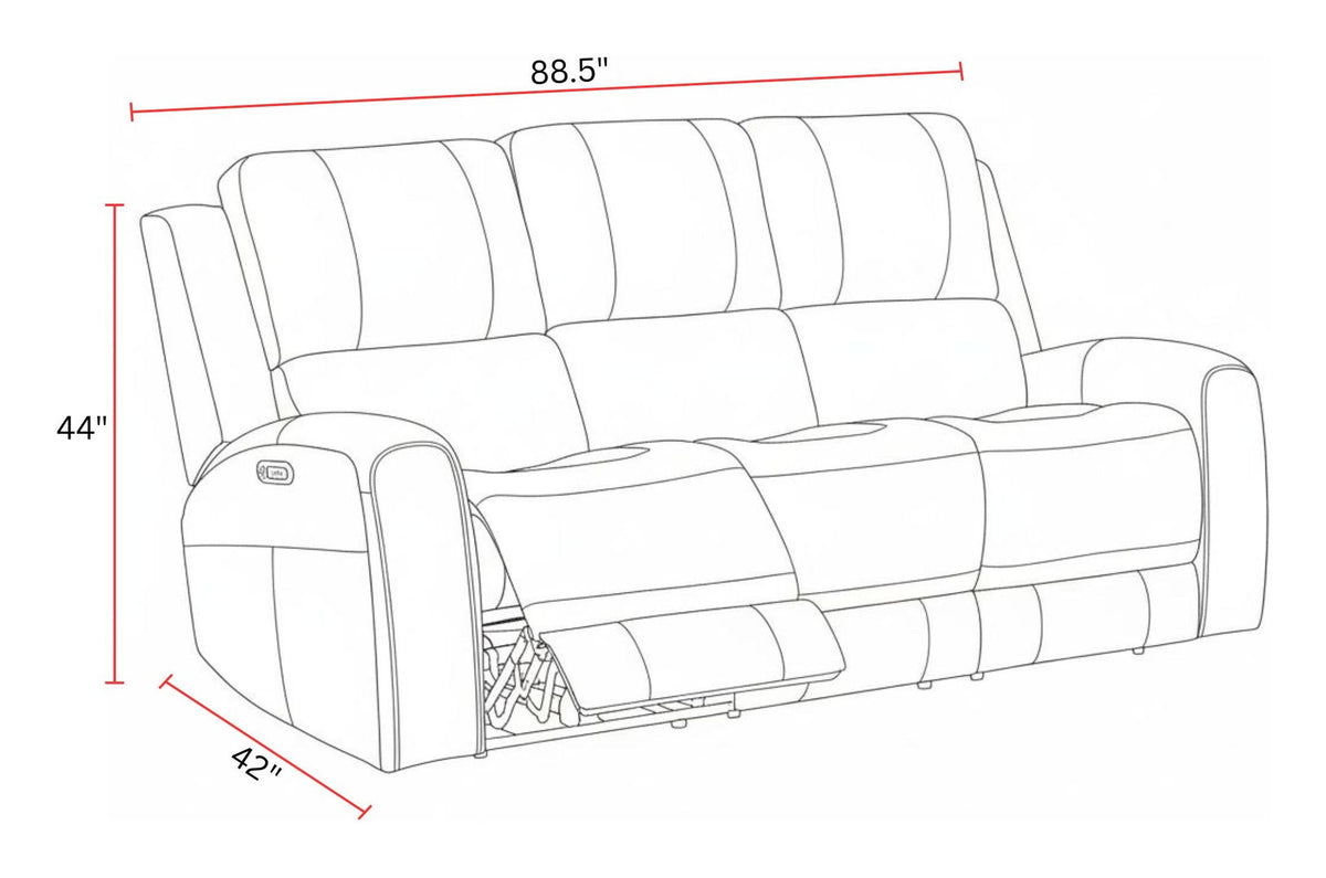 Belmont - Zero Gravity Power Reclining Living Room Set