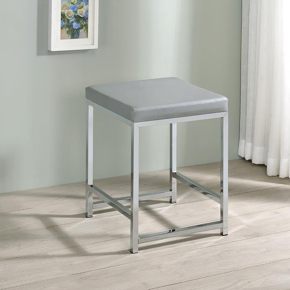 Upholstered Square Vanity Stool