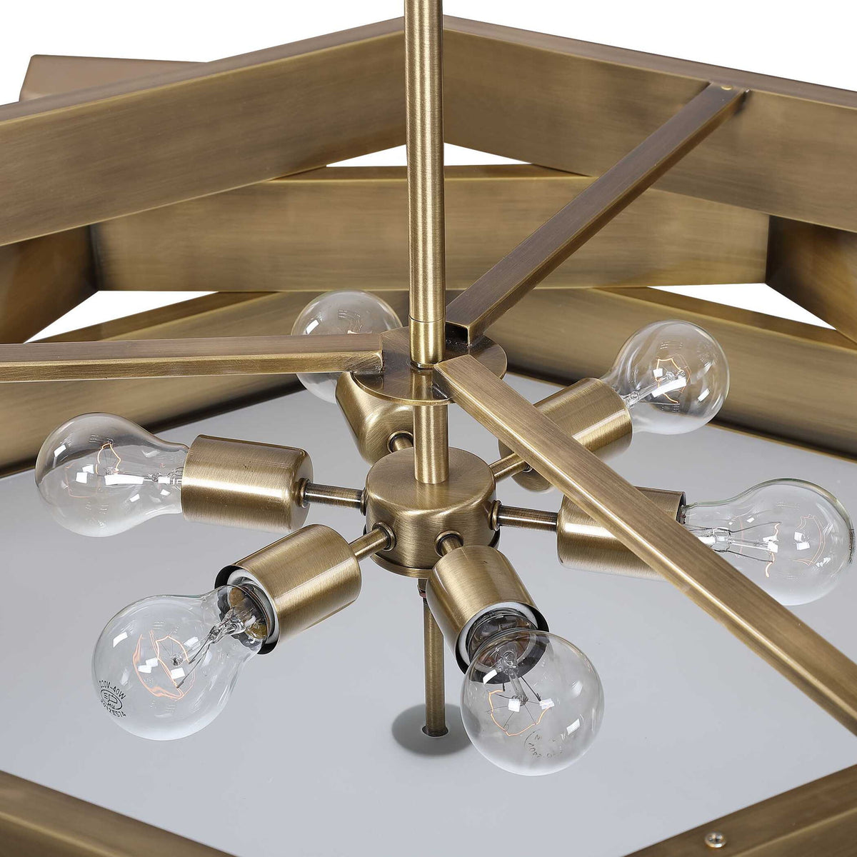 Interlink - 6 Light Pendant - Brass