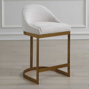 Ira - Counter Stool - Gold / Ivory