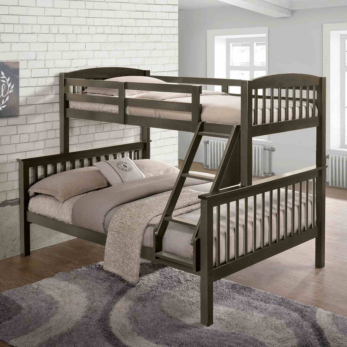Brookings - Twin/Full Bunk Bed, Gray