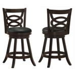 Calecita Wood Swivel Counter Stool Cappuccino (Set of 2)