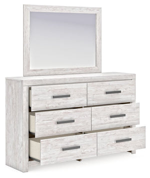 Cayboni - Dresser And Mirror - Whitewash - R&R Furniture Gallery (Fountain Valley, CA)
