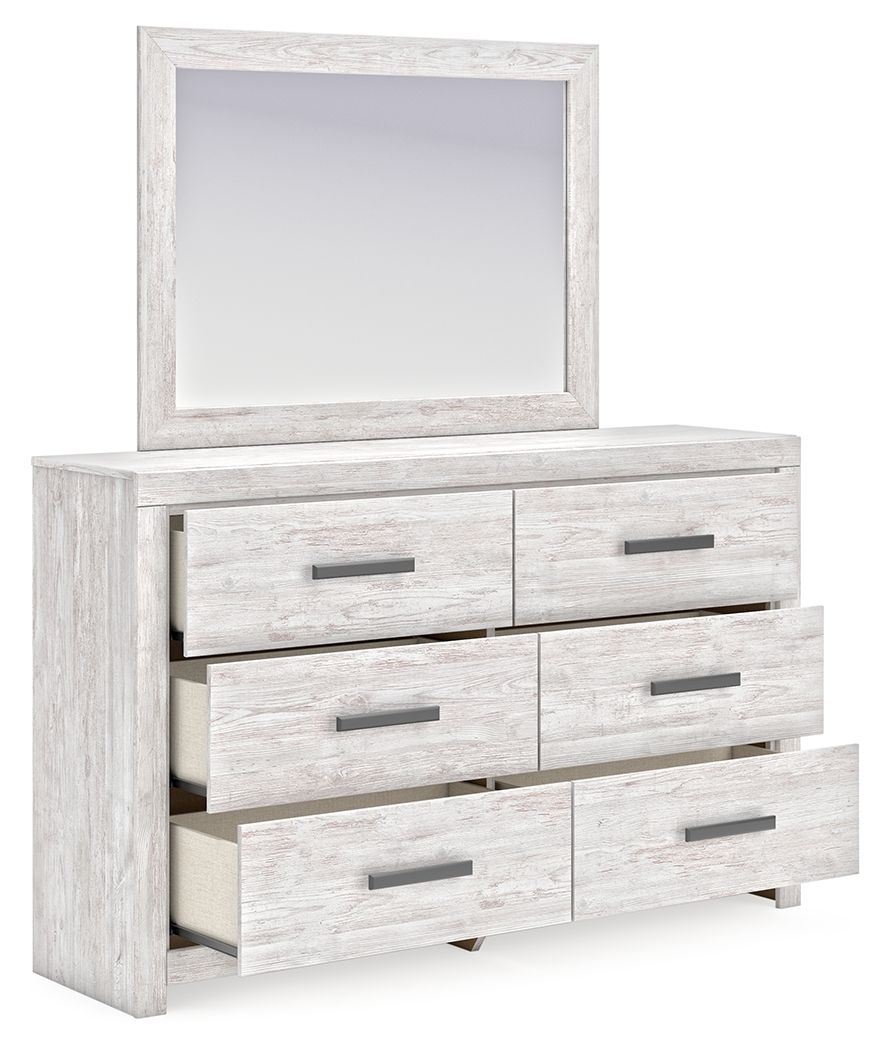 Cayboni - Dresser And Mirror - Whitewash - R&R Furniture Gallery (Fountain Valley, CA)