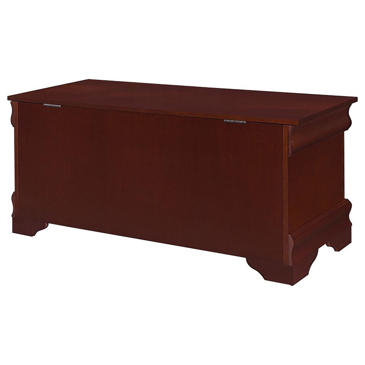 Chest With Curved Moldings And Bracket Feet - Brown